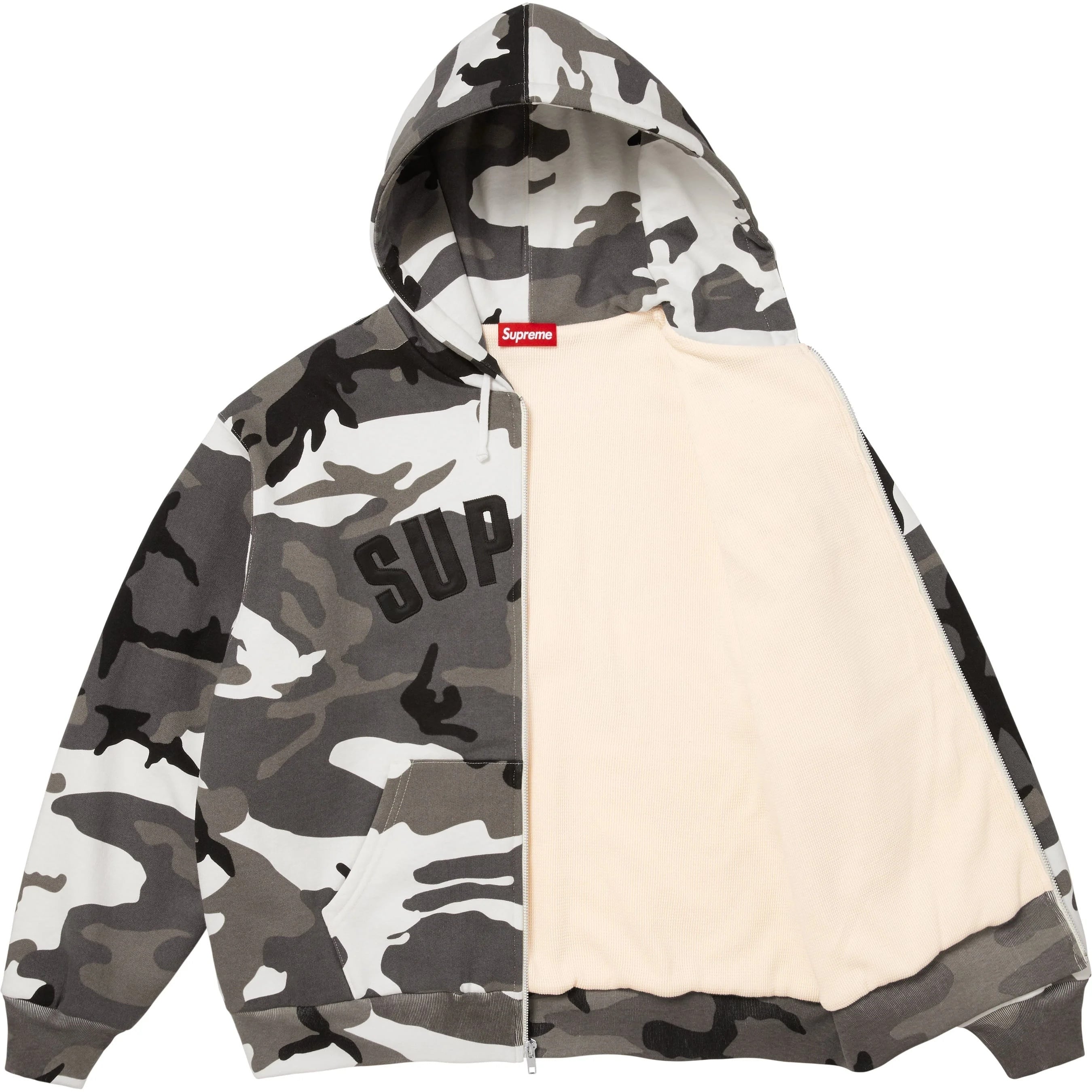 Supreme Arc SS25 Camo Full Zip Hooded Sweatshirt XXL