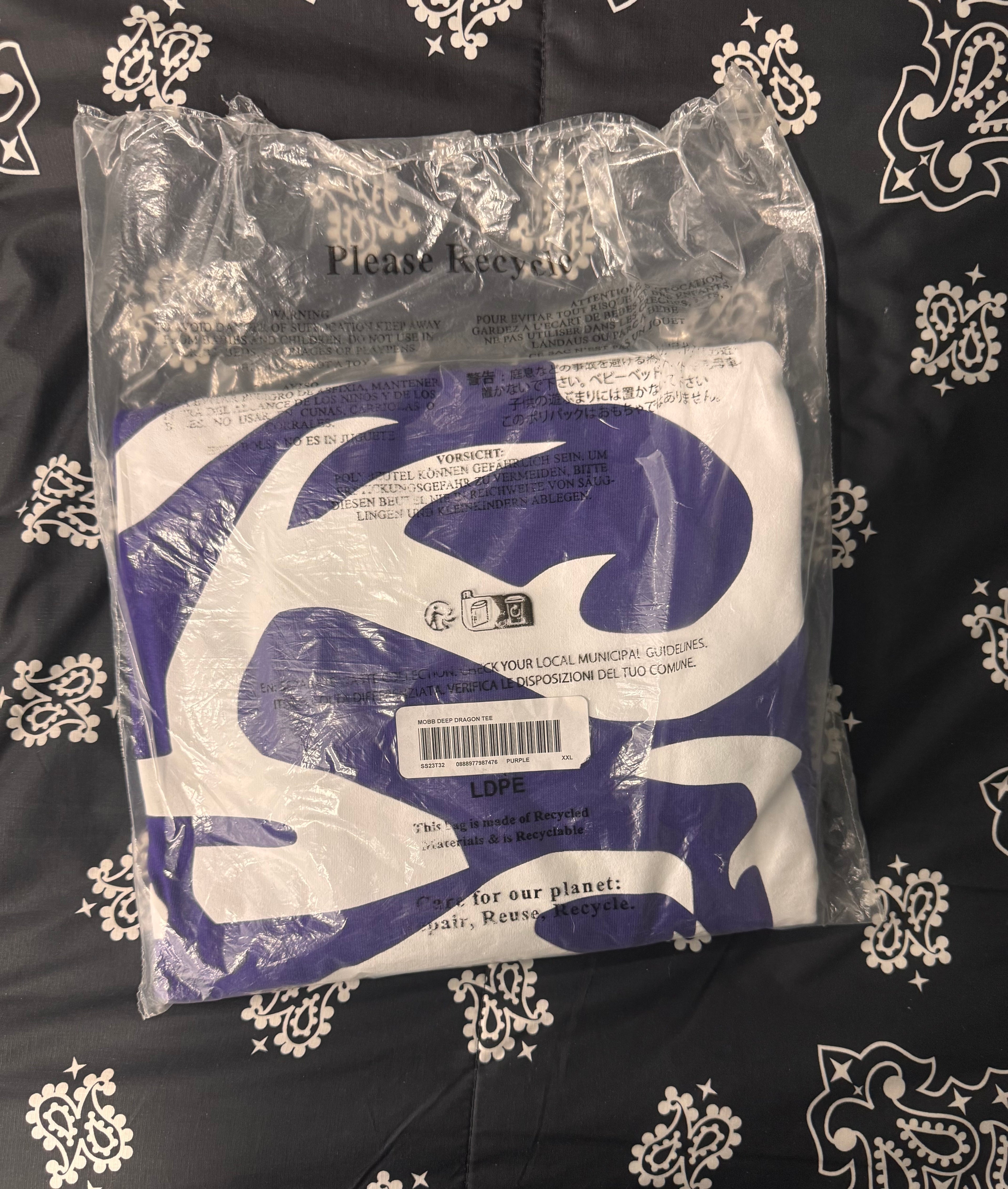Supreme Mobb Deep Dragon Tee (Purple) SS23 – Size XXL – Deadstock