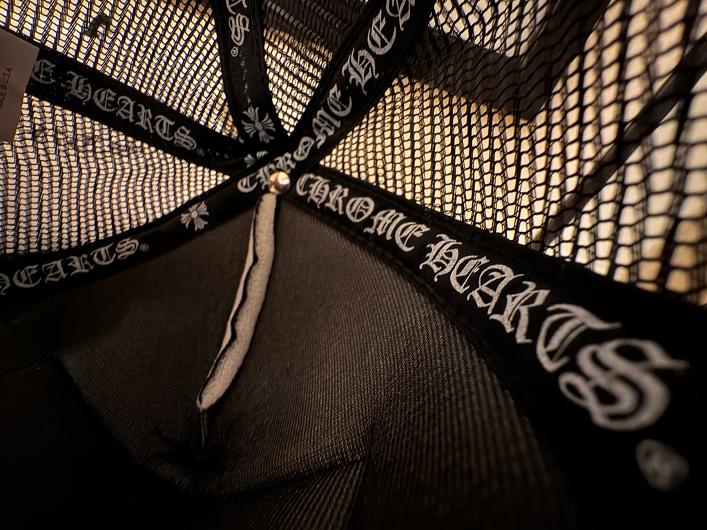 Chrome Hearts Las Vegas Exclusive Trucker Hat Black Mesh Snapback Authentic