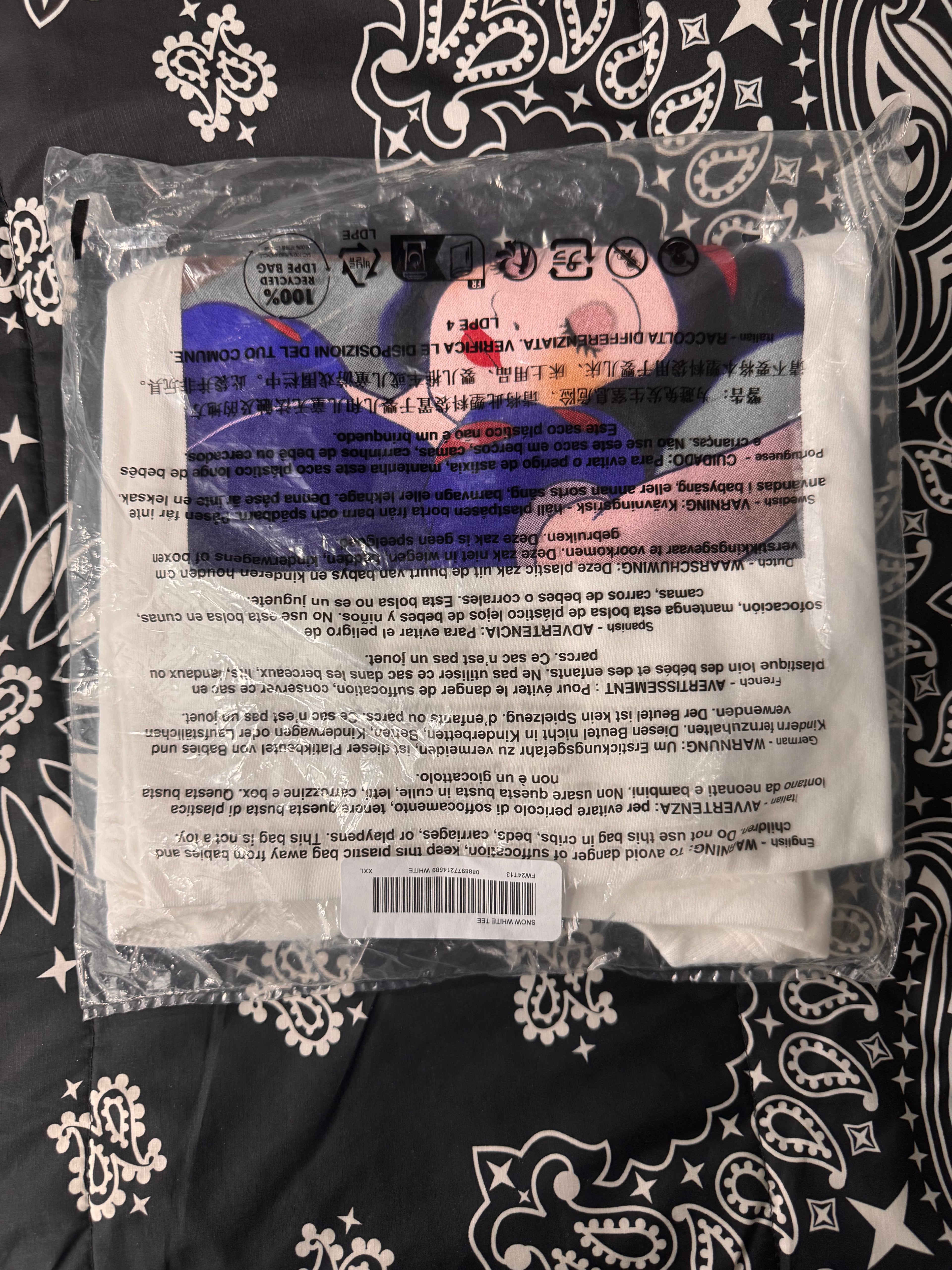 Supreme Snow White Tee | SS24 | Size XXL