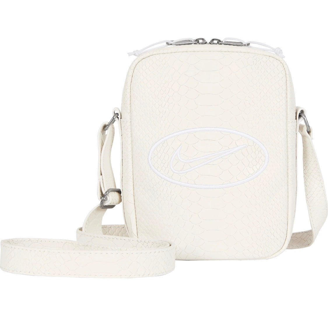 Nike x Supreme Snakeskin Shoulder Bag SS25 White