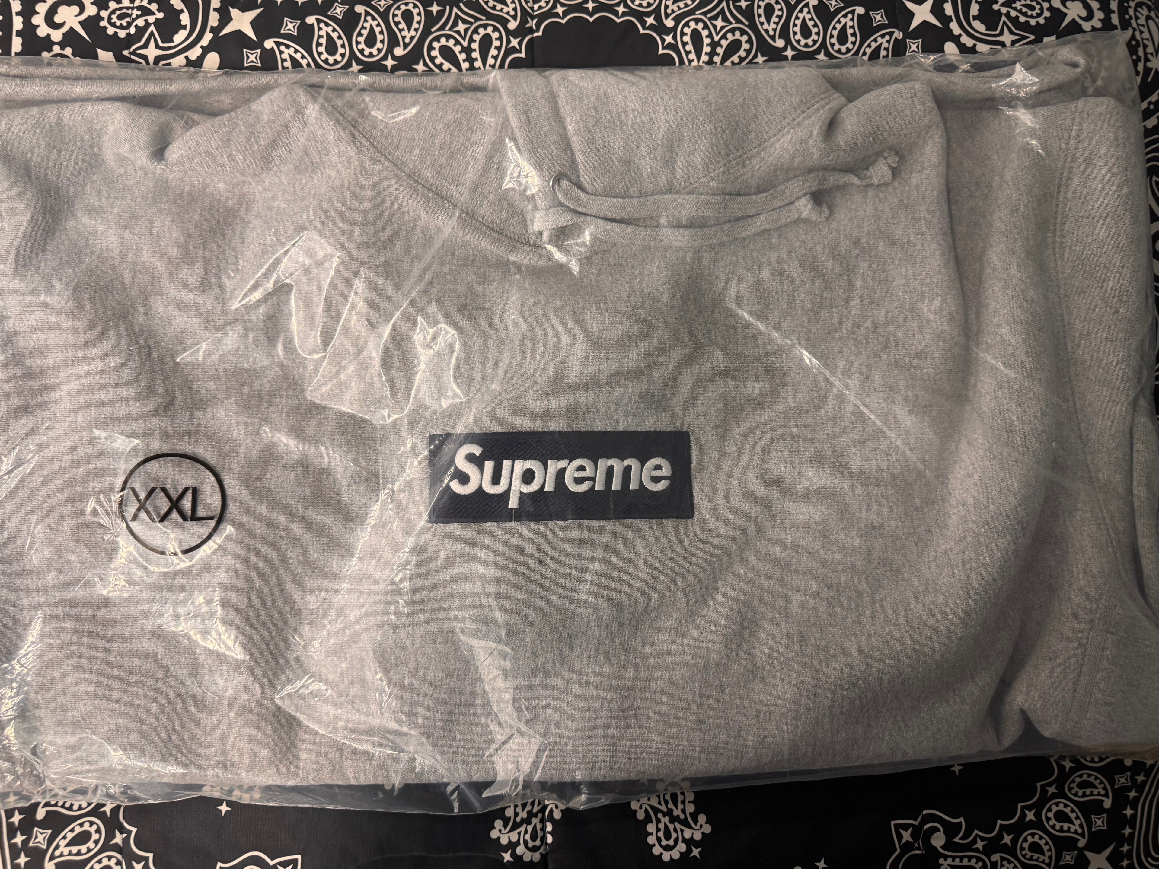 Supreme Box Logo Hooded Sweatshirt FW25 (Heather Grey) Size XXL