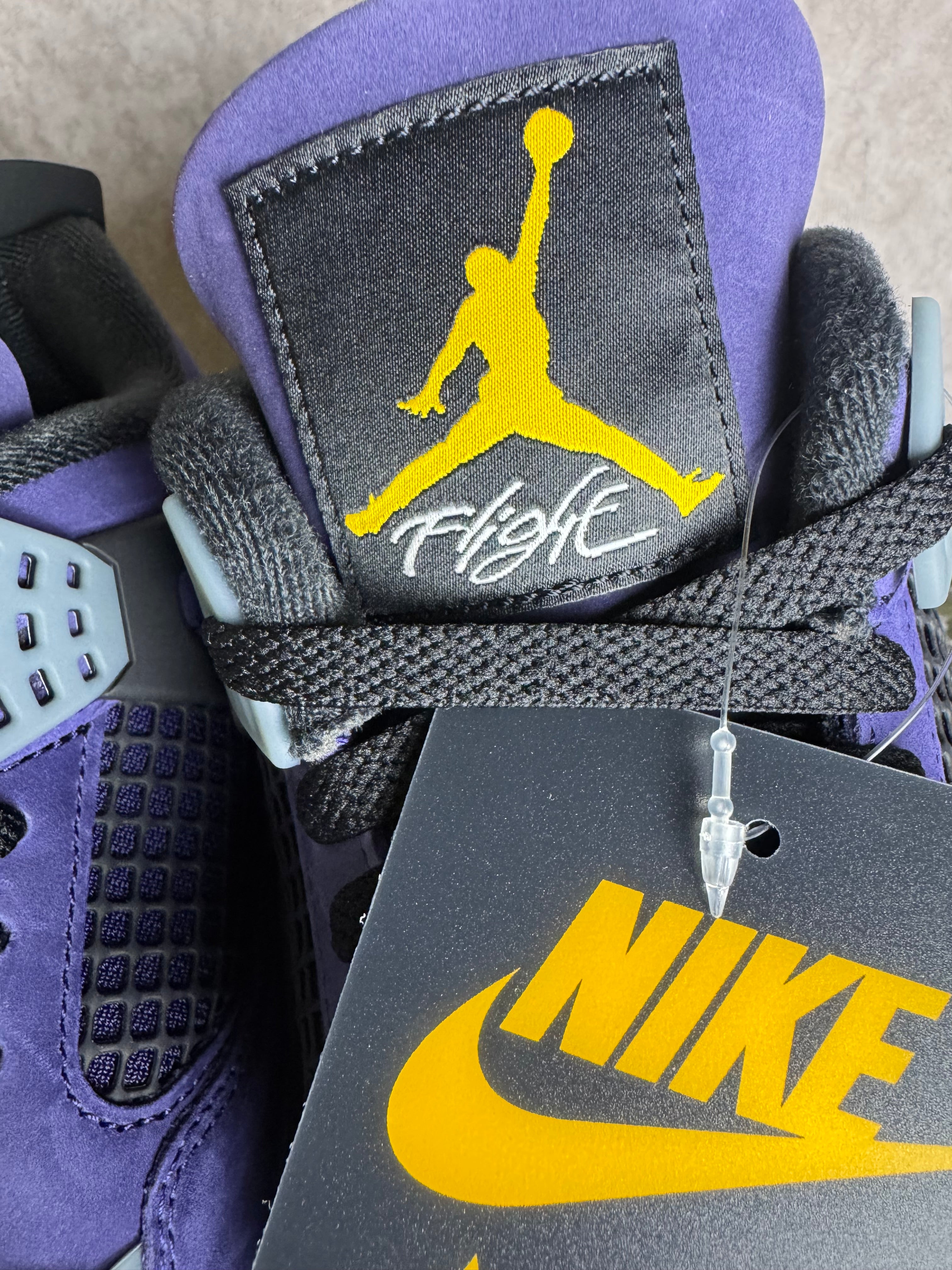 Air Jordan 4 Retro Lakers Imperial Purple DS Size 12 Brand New In Hand