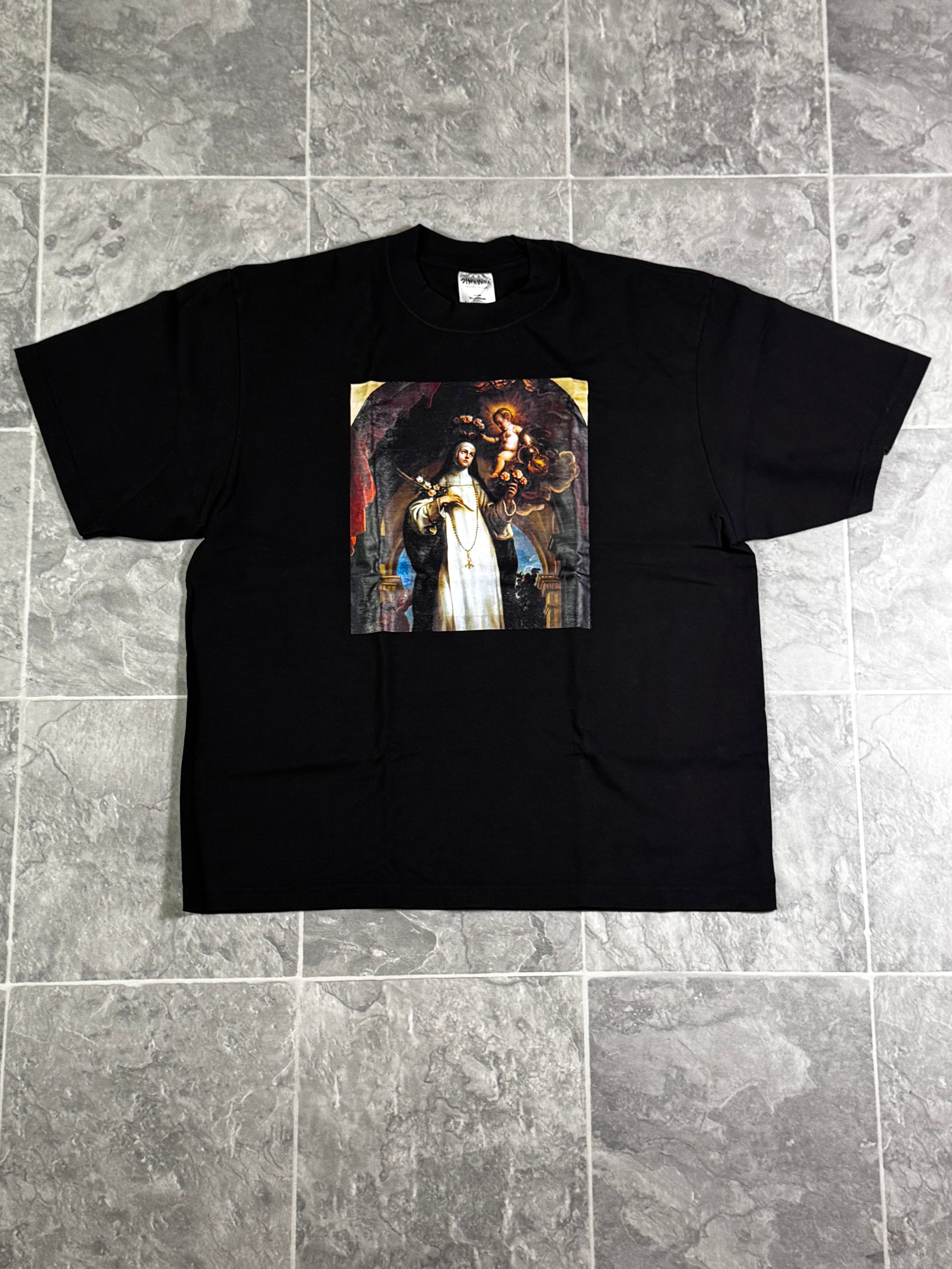 Saintrose Graphic T Shirt Renaissance Art Print Black Premium Streetwear Vaulthq