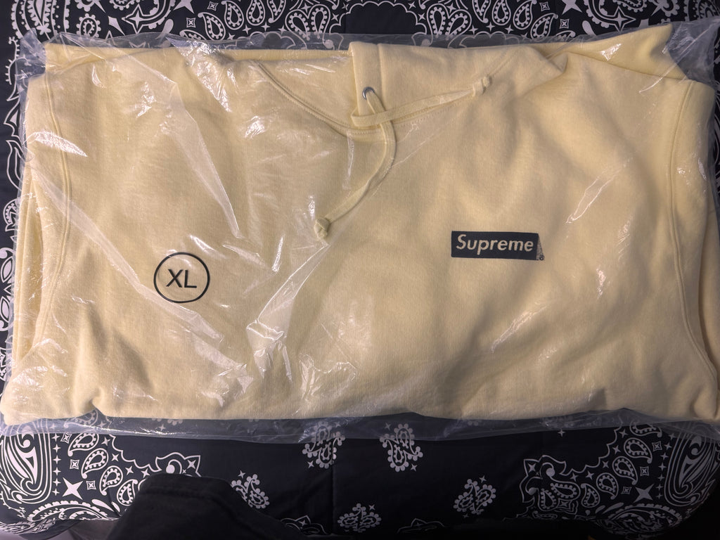 Supreme President Hooded Sweatshirt FW25 Light Yellow | Size XL