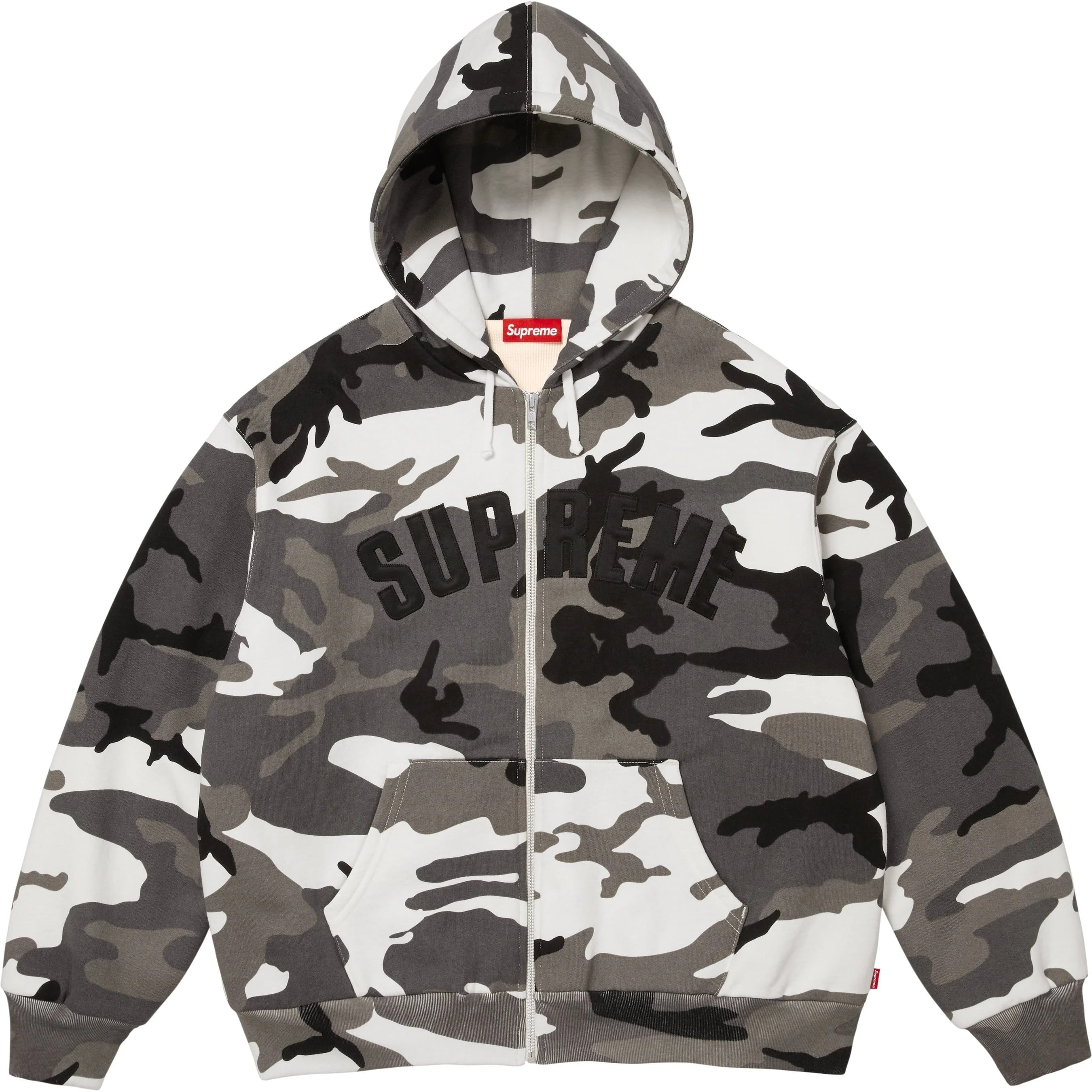 Supreme Arc SS25 Camo Full Zip Hooded Sweatshirt XXL