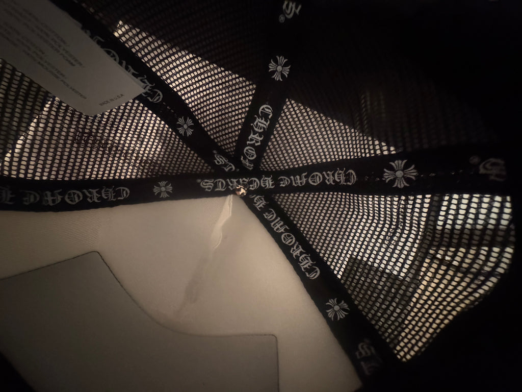 Chrome Hearts Fuck Hollywood Trucker Hat Black Mesh Adjustable Cap