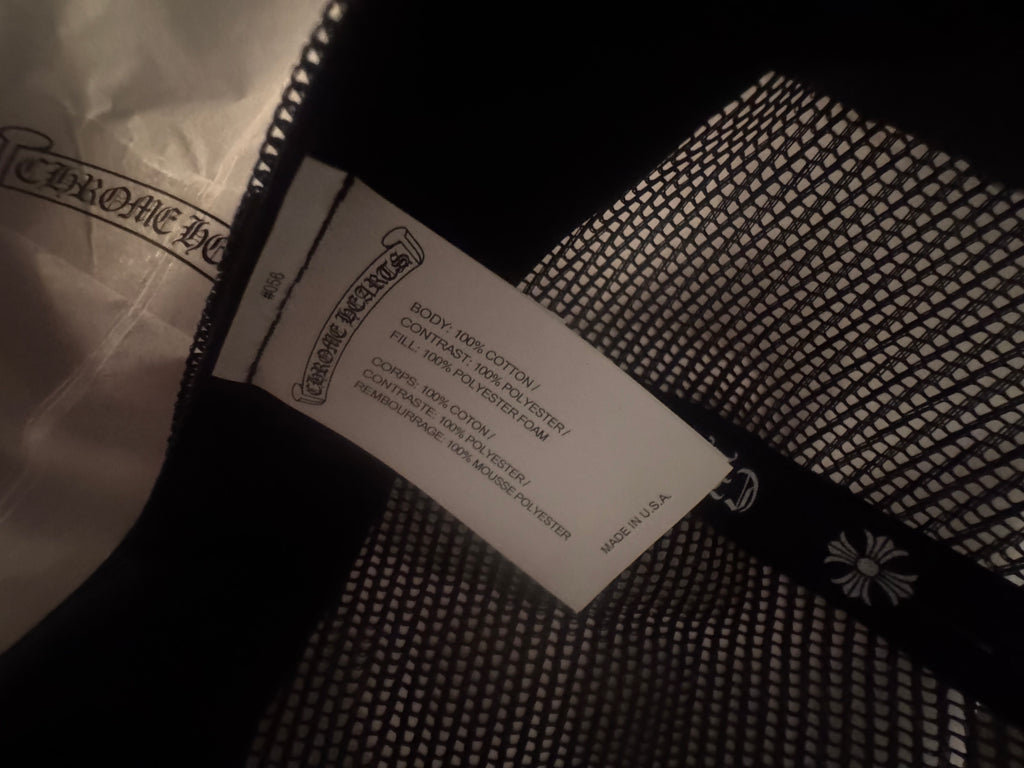 Chrome Hearts Fuck Hollywood Trucker Hat Black Mesh Adjustable Cap