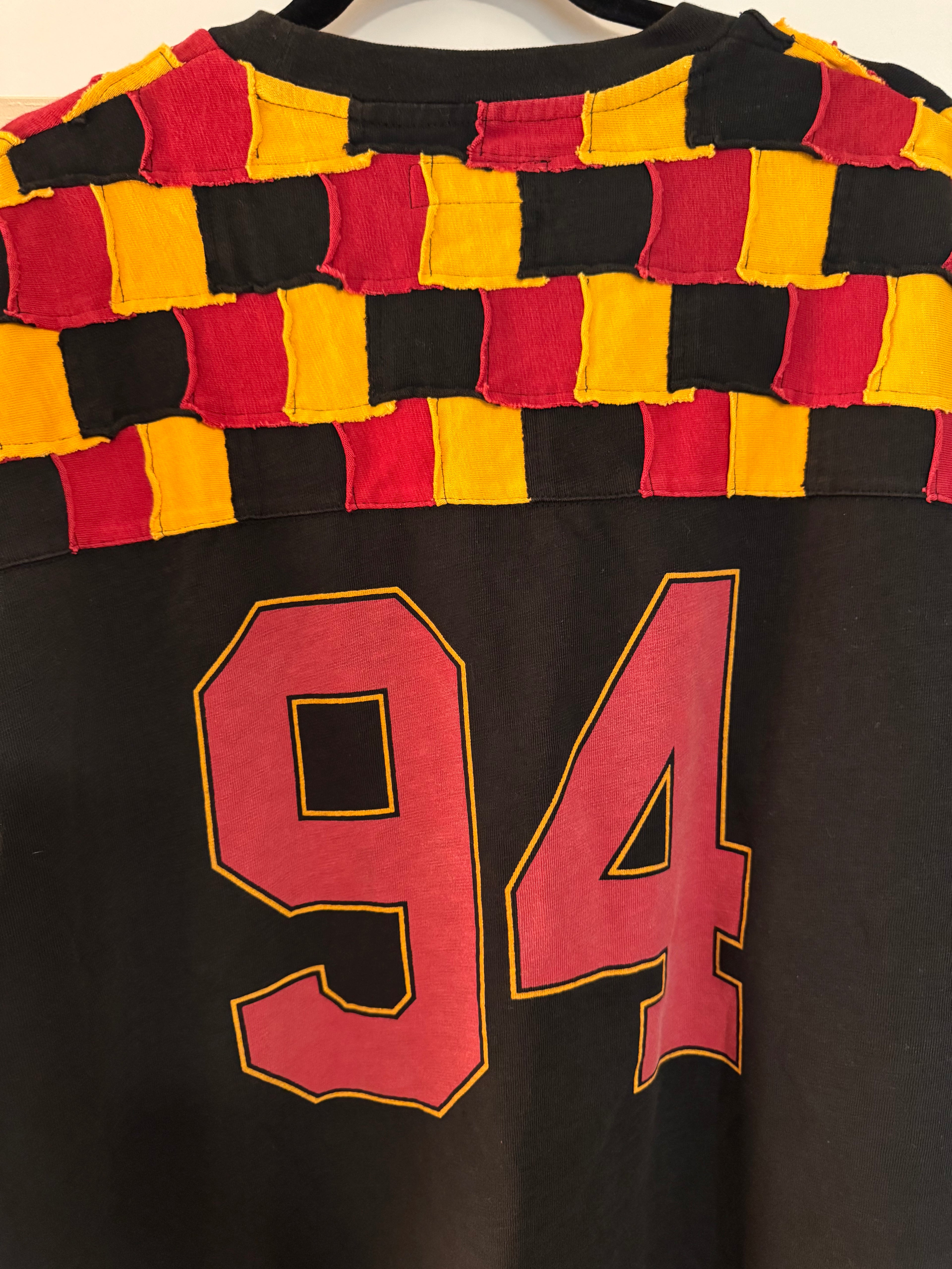 Supreme Patchwork Yoke Football Top FW24 Black XXL Authentic Deadstock Supreme Streetwear