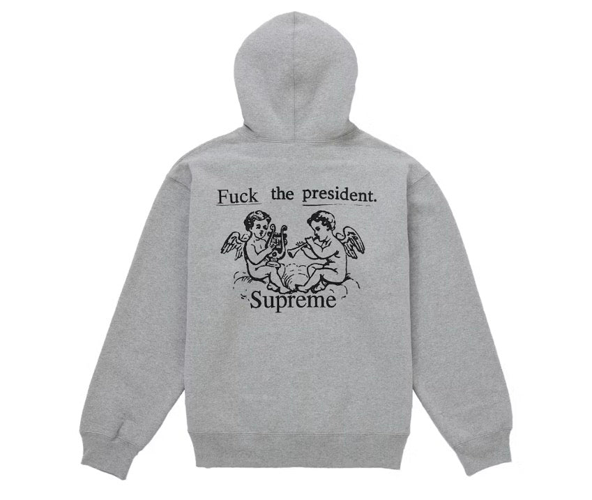 Supreme FW25 President Hooded Sweatshirt HTH GREY XXL