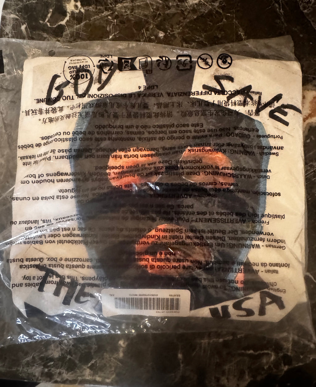 Supreme God Save Us Tee White XXL SS26 Week 7