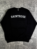 Saintrose Arc Logo Crewneck Sweatshirt Black 333 Back Print Heavyweight Streetwear Vaulthq