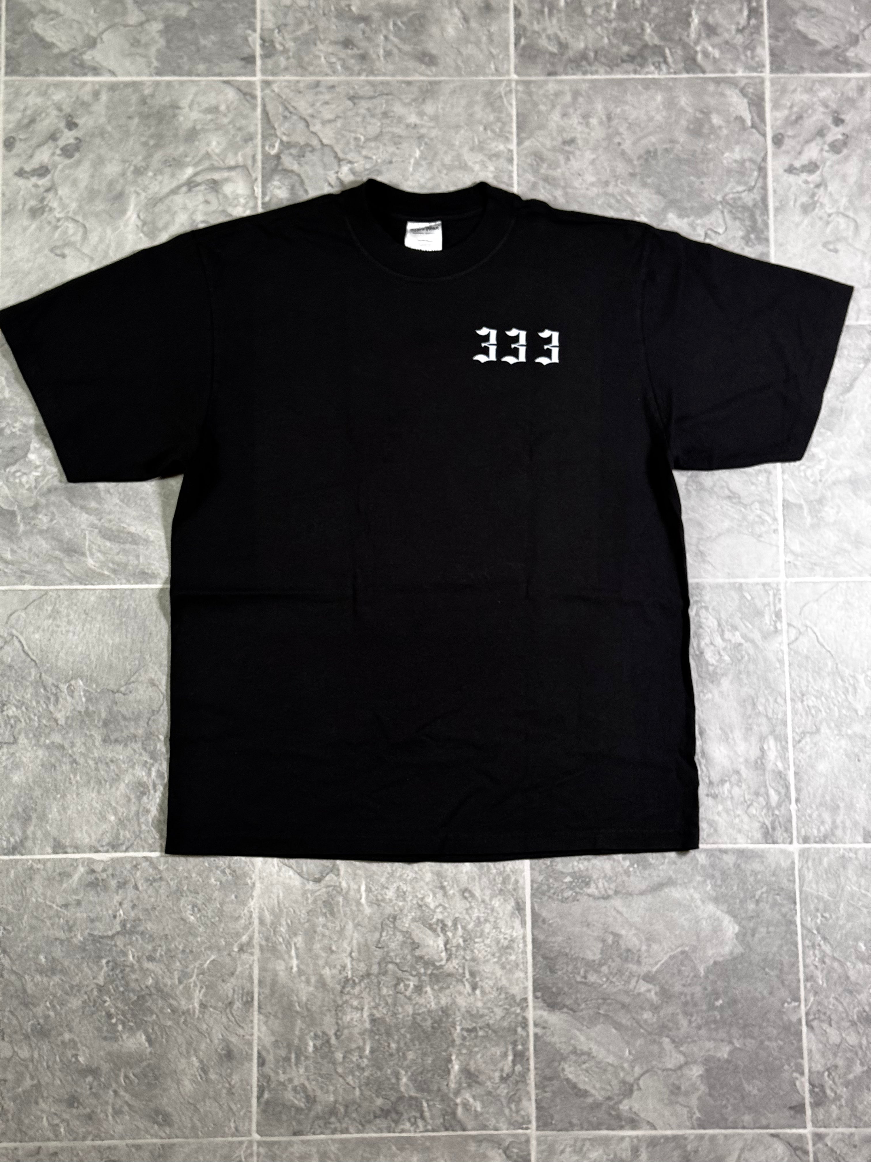 Saintrose 333 Minimal T Shirt Black Premium Cotton Streetwear Vaulthq
