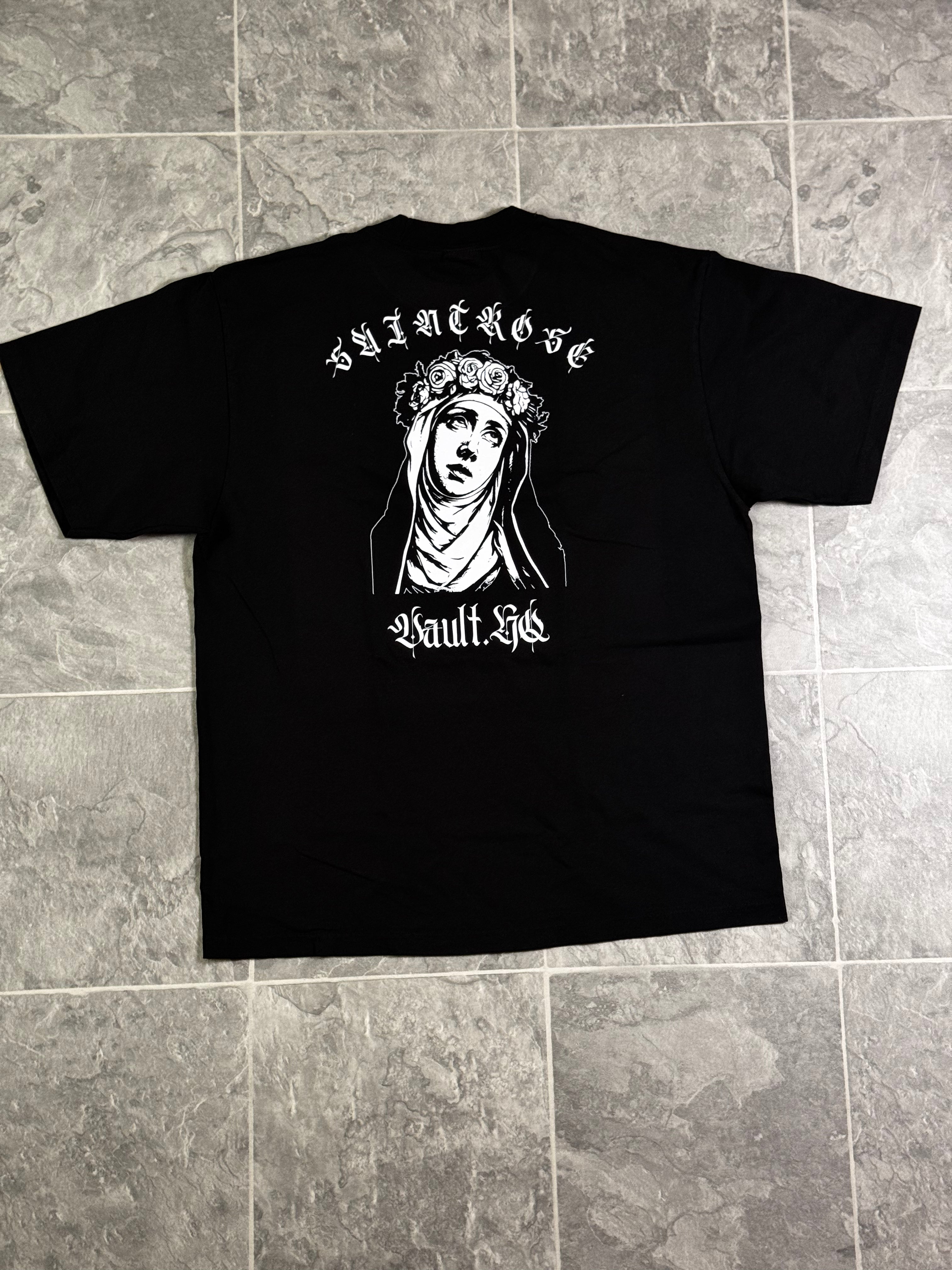 Saintrose 333 Minimal T Shirt Black Premium Cotton Streetwear Vaulthq