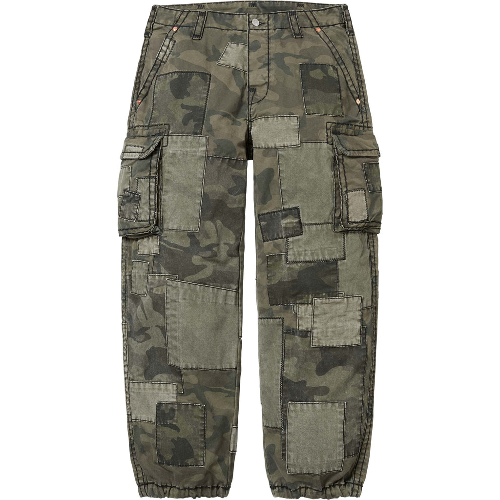 Supreme®/True Religion® Patchwork Cargo Jean Olive Camo FW25 Size 38