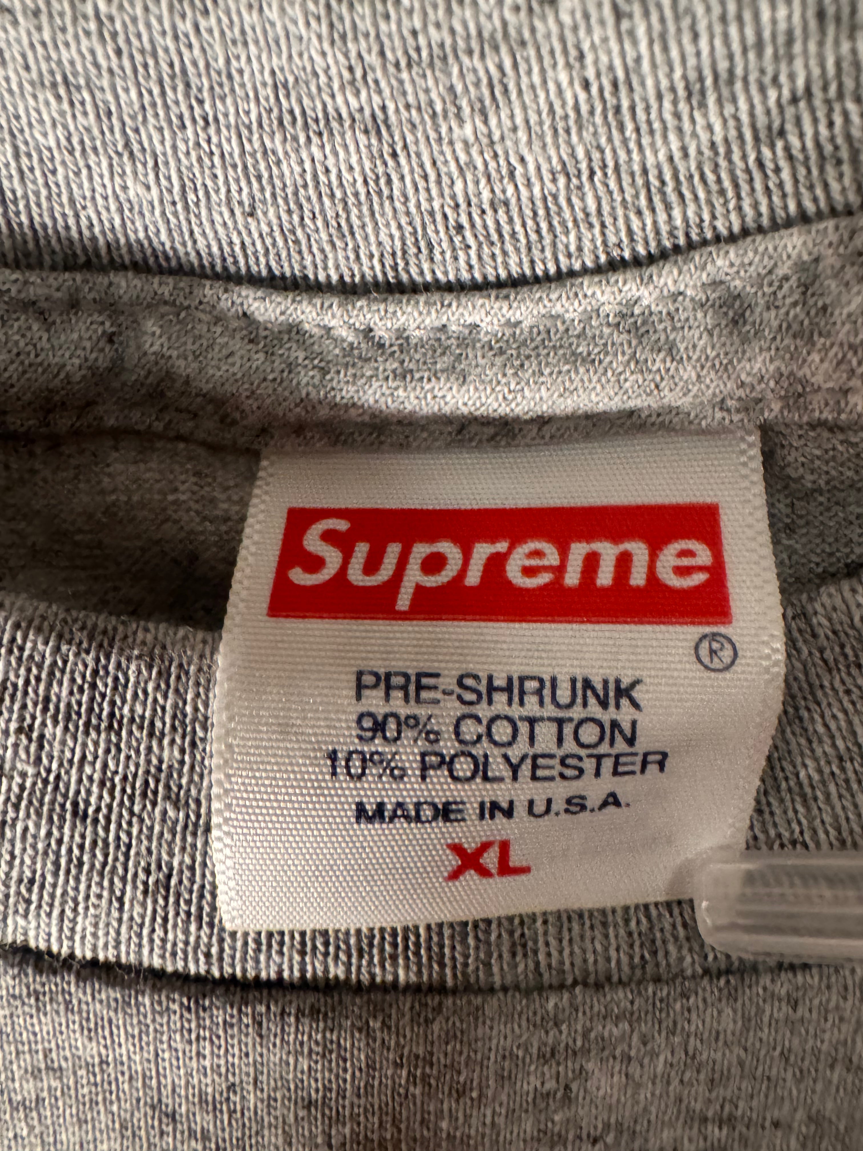 Supreme Nuns Tee Heather Grey Size XL FW22 Deadstock