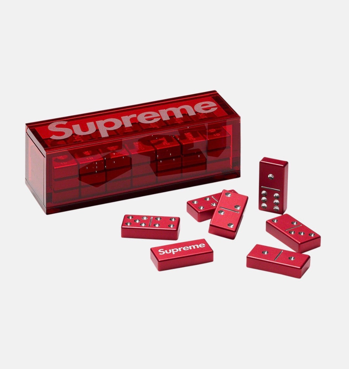 Supreme® Aluminum Dominoes Set FW22 Red